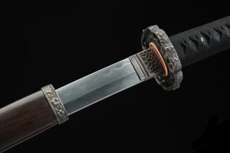 Katana Kaizu (Damaskusstål og ægte Hamon)